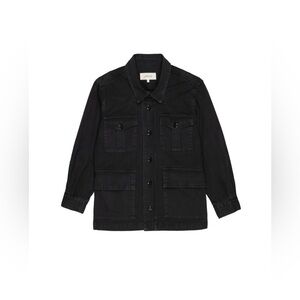 The Great. Pleated Army Jacket in Black Size medium/designer size 2